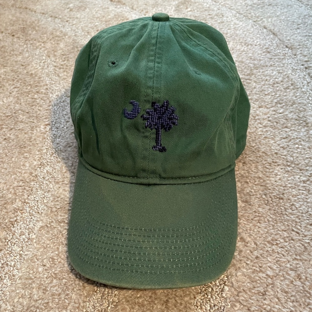 Smathers and Branson NeedlePoint Dad Hat - South Carolina Palm Tree